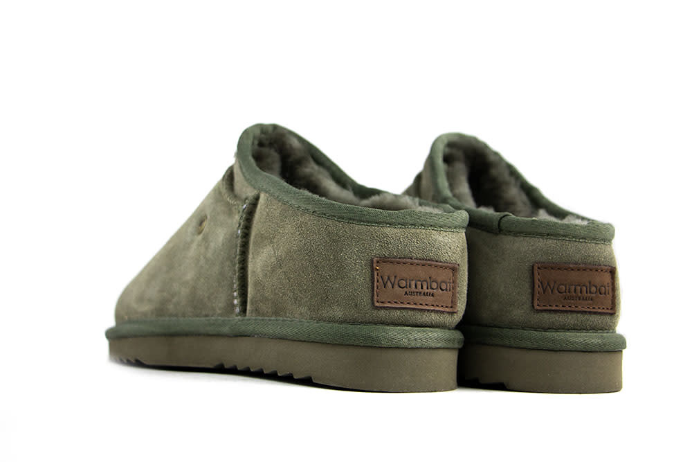 Warmbat Pantoffels Conner Groen Suede