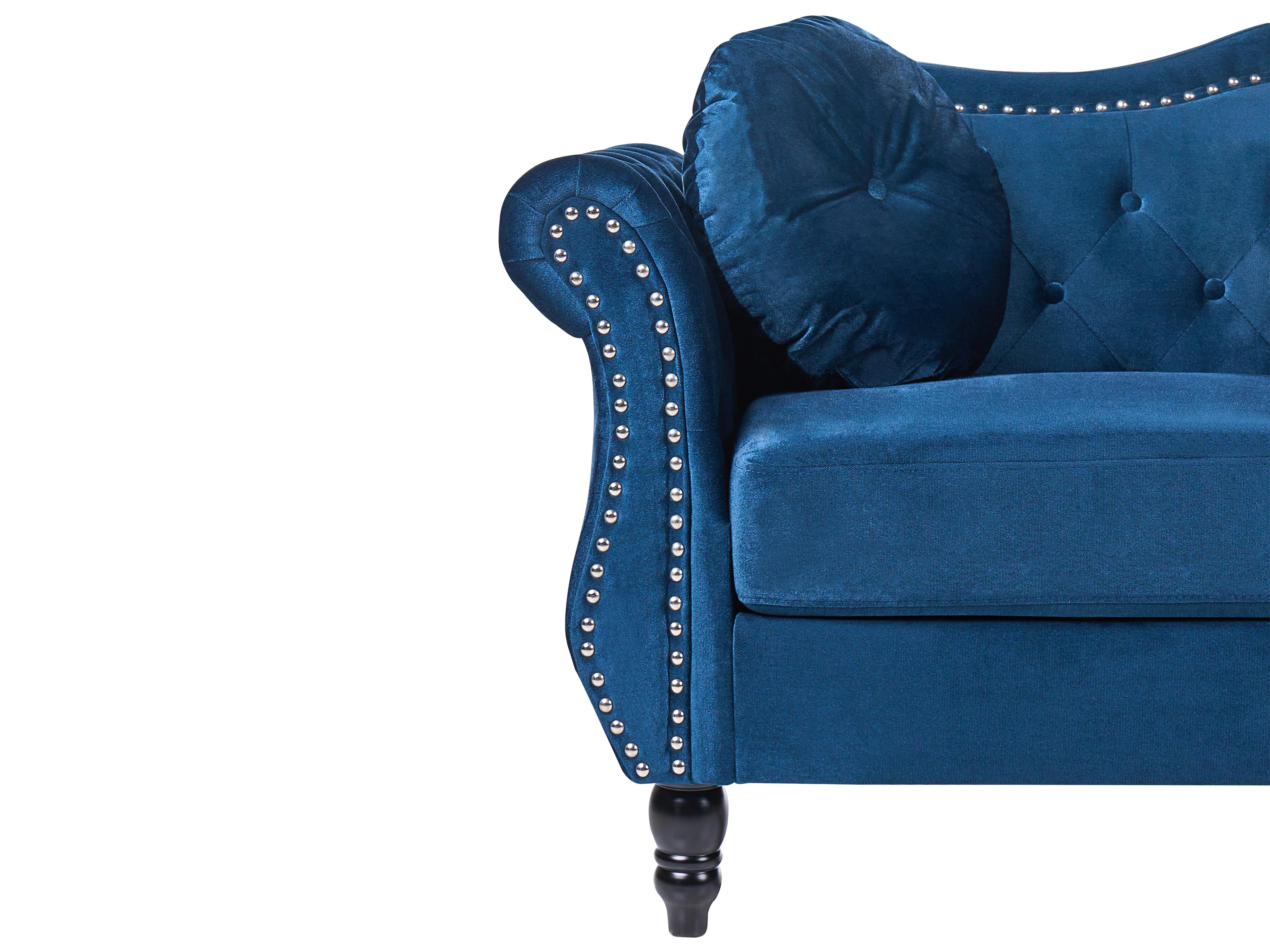 Bankenset 5-zits SKIEN Fluweel Marineblauw
