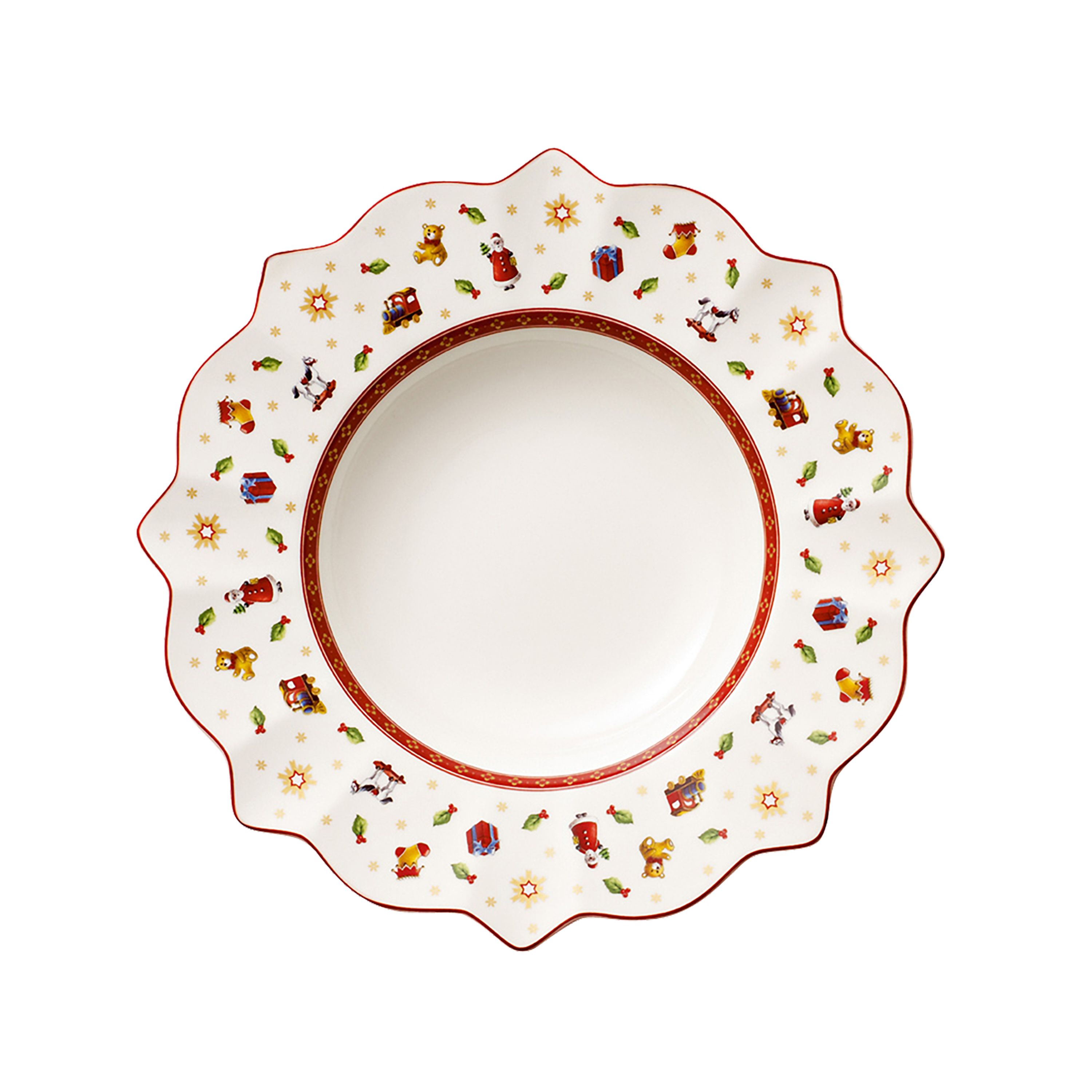 Toy's Delight Soup bowl Red, 10.4'', Premium Porcelain