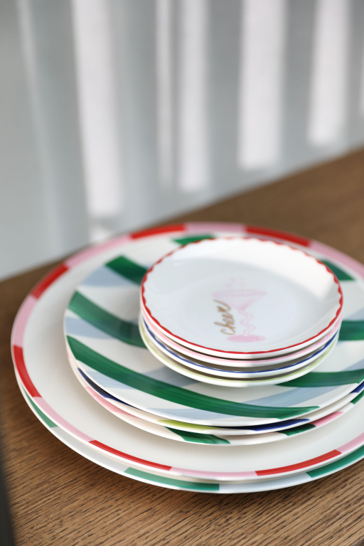 &klevering Bliss gebaksbordje Ø12.5 set van 4 multicolour