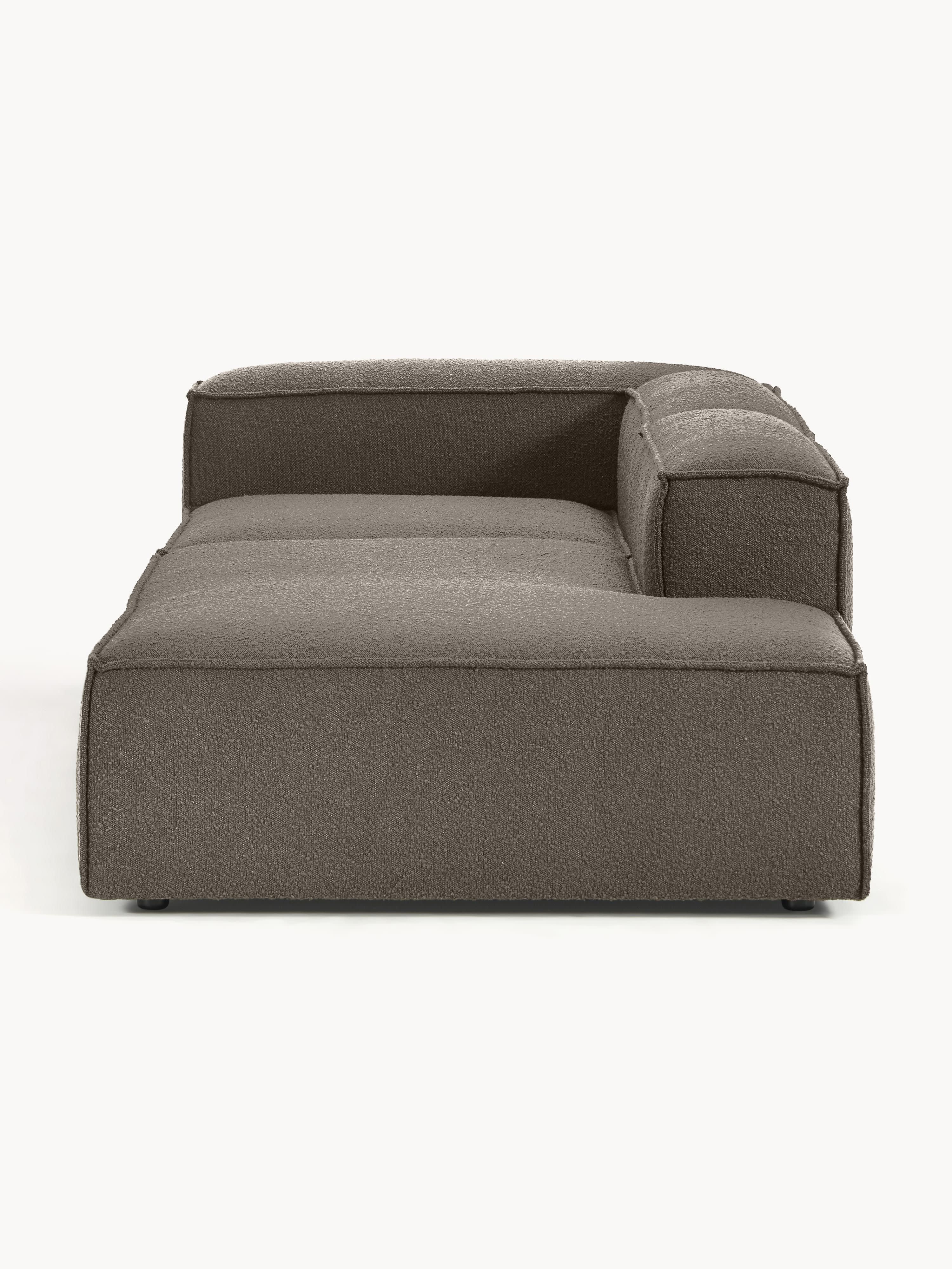 Modulaire chaise longue Lennon uit bouclé