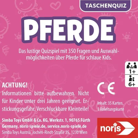 Simba Mini Quiz, 1 Stück, 6-fach sortiert