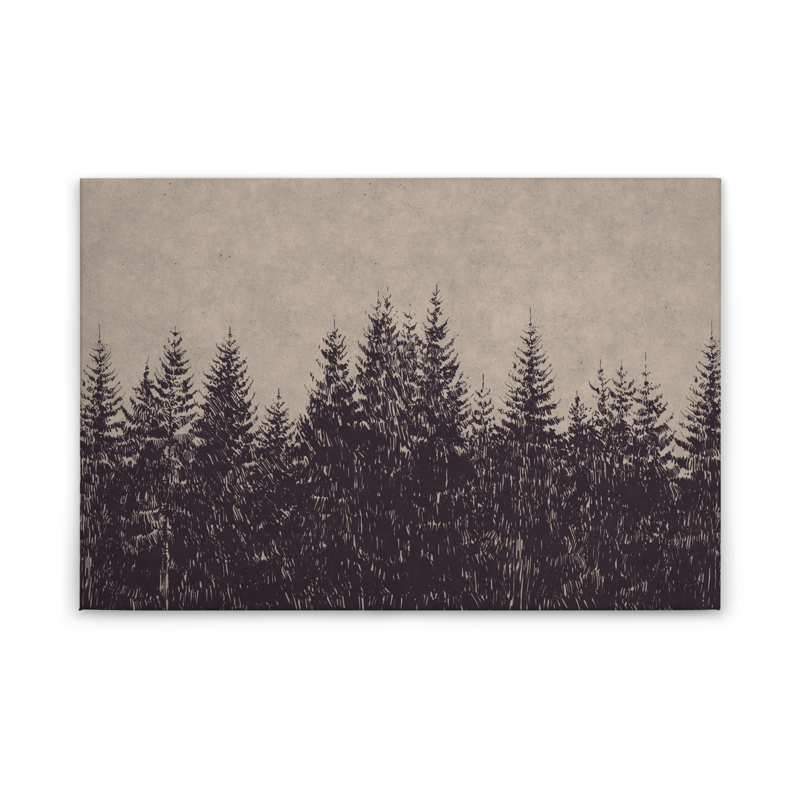 Leinwandbild SCHWARZWALD - beige-schwarz - 90x60 cm