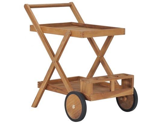VIDAXL - Chariot à thé bois de teck solide