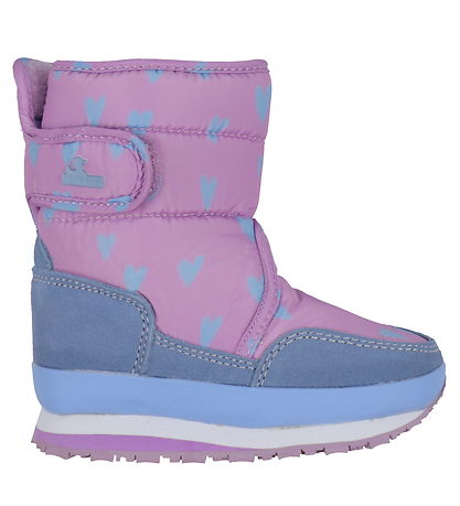 Rubber Duck Winterstiefel - RD Flash Hearts - Lila/Hellblau m.