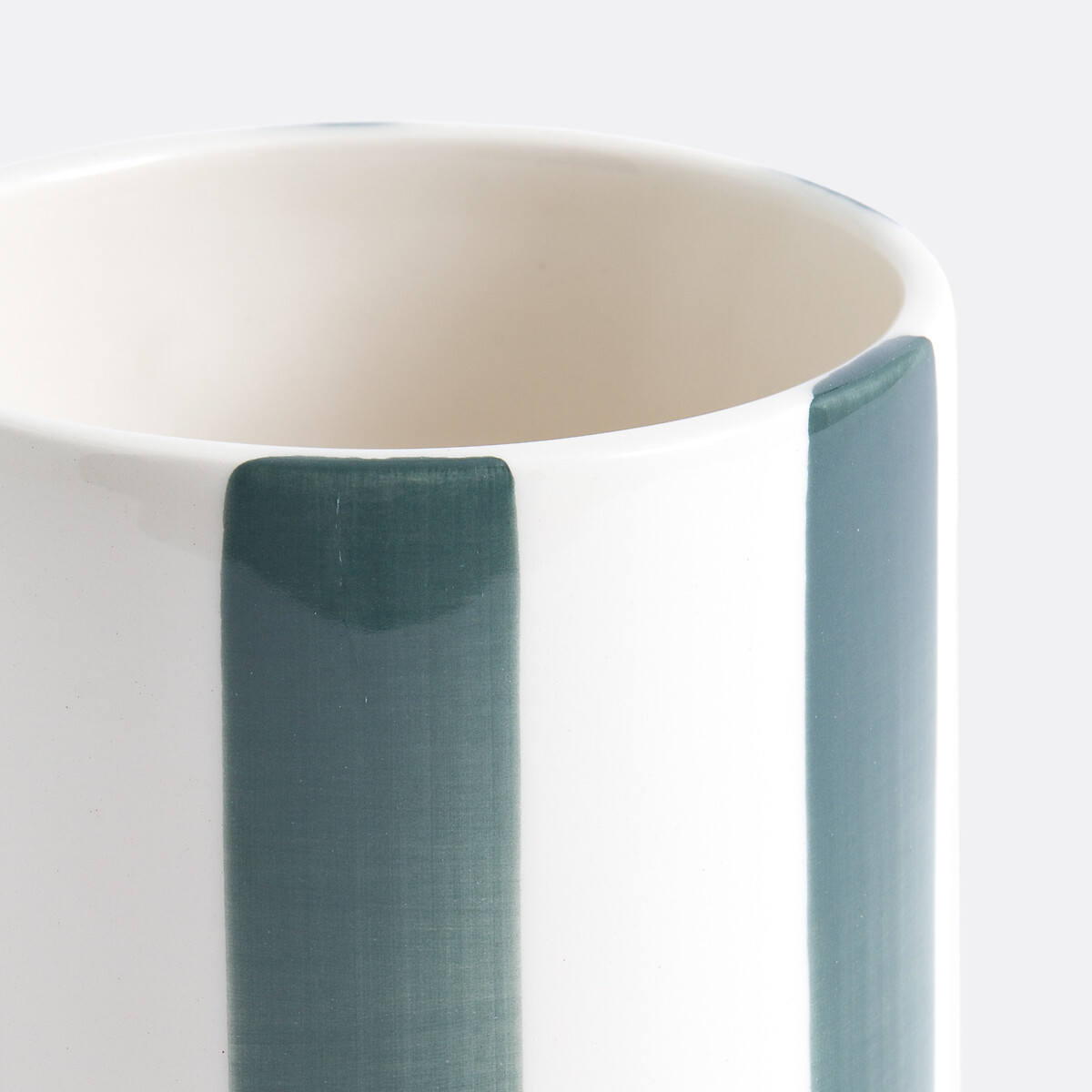 LA REDOUTE INTERIEURS<br>Vaso de cerâmica listrado, Alt.18 cm, Jaoma