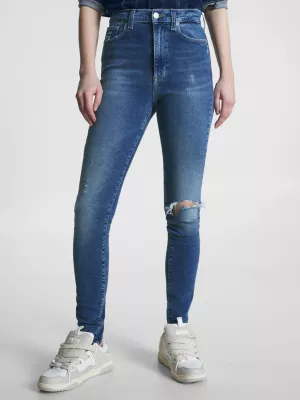 Calça jeans super skinny de cintura alta Sylvia