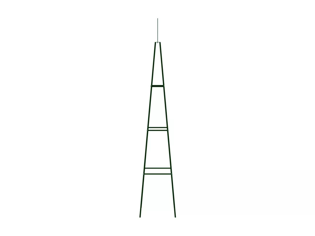Supports plantes grimpantes 2 pcs Vert foncé 35x35x195 Fer