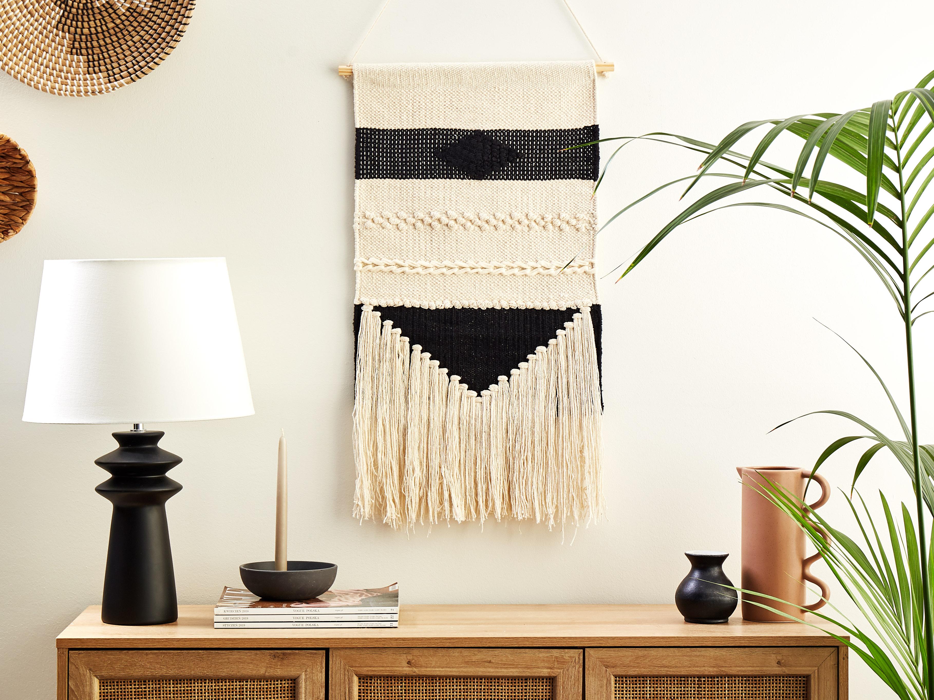 Stoffen wanddecoratie DASKA Katoen 107 cm Beige