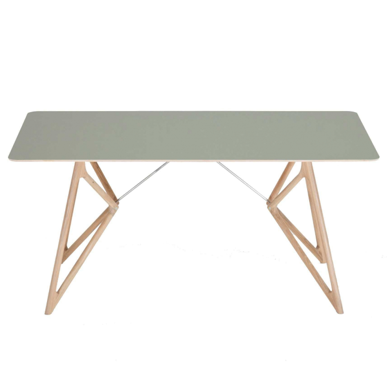 Gazzda Tink Tafel linoleum 160x90 whitewash Dark Olive