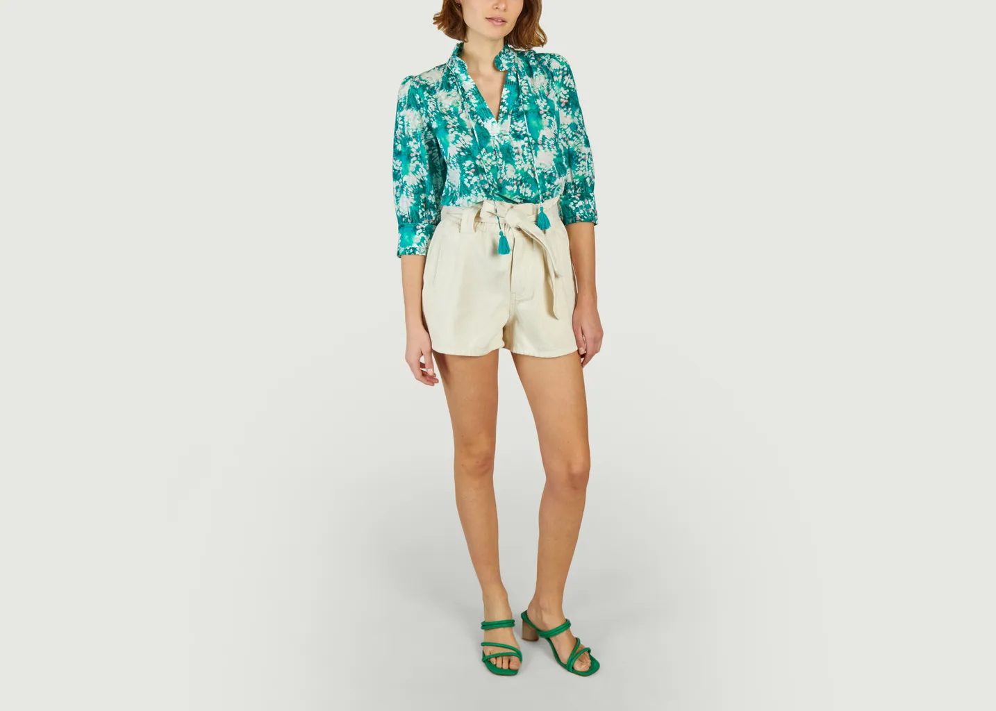 Short ceinturé en coton Kiki Suncoo