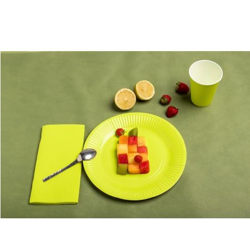 (15er Set) Pappbecher Einweg Papier Becher Party Geschirr Tisch Deko (89113I) - Kiwigrün