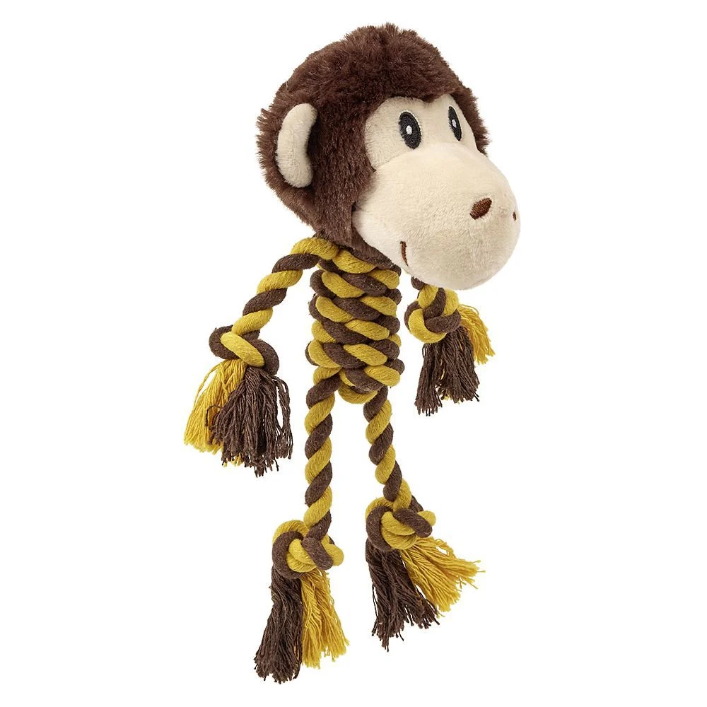 Peluche corde Tête de Singe pour chien L.25 cm