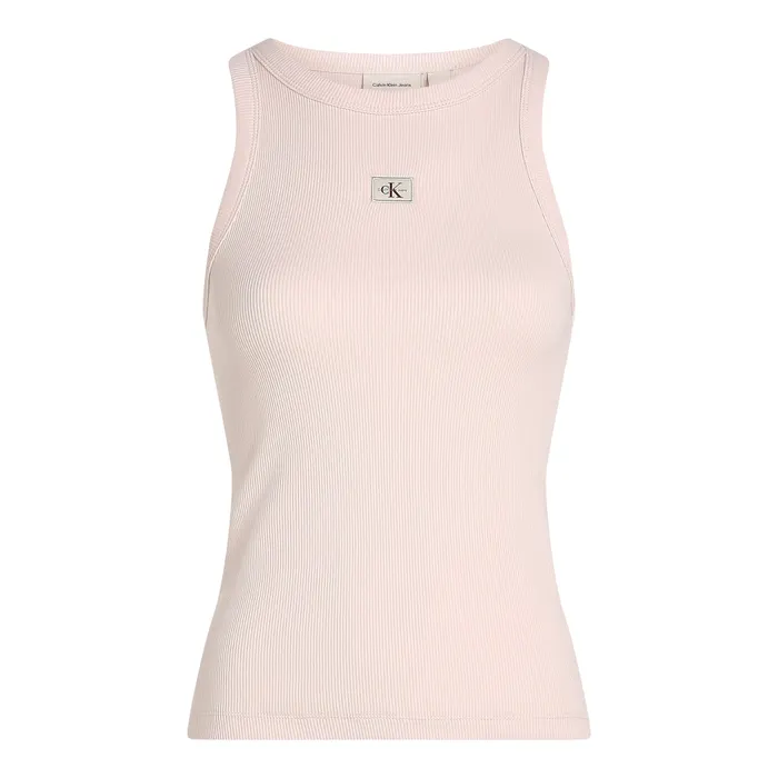 Calvin Klein Woven Label Rib Tanktop Dames