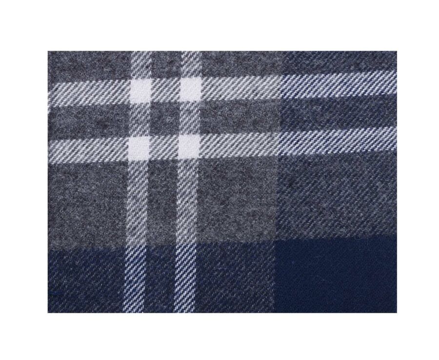 Chemise flanelle Navy à carreaux Gris et blancs homme - FORESTER
