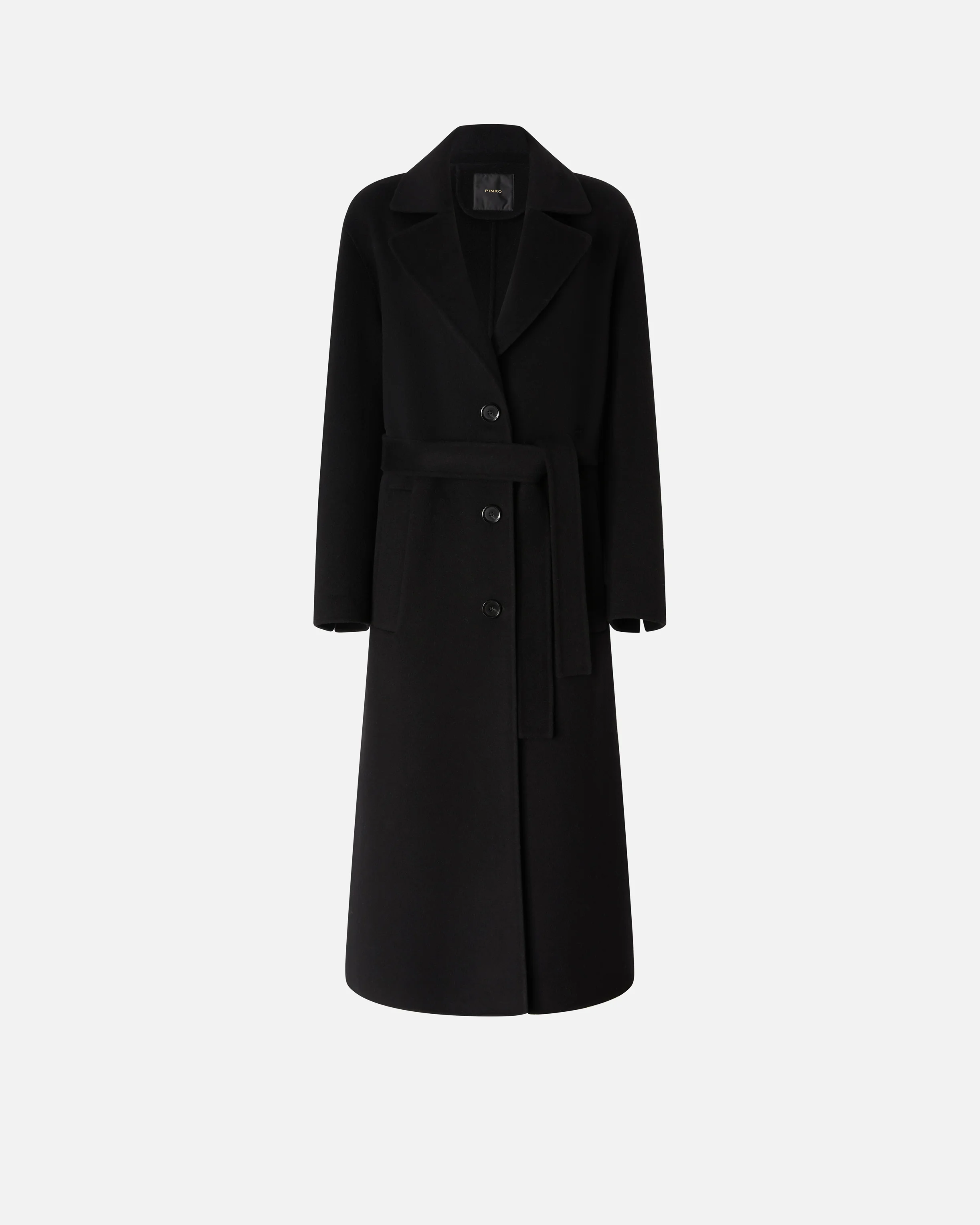 Manteau long ceinturé | Noir