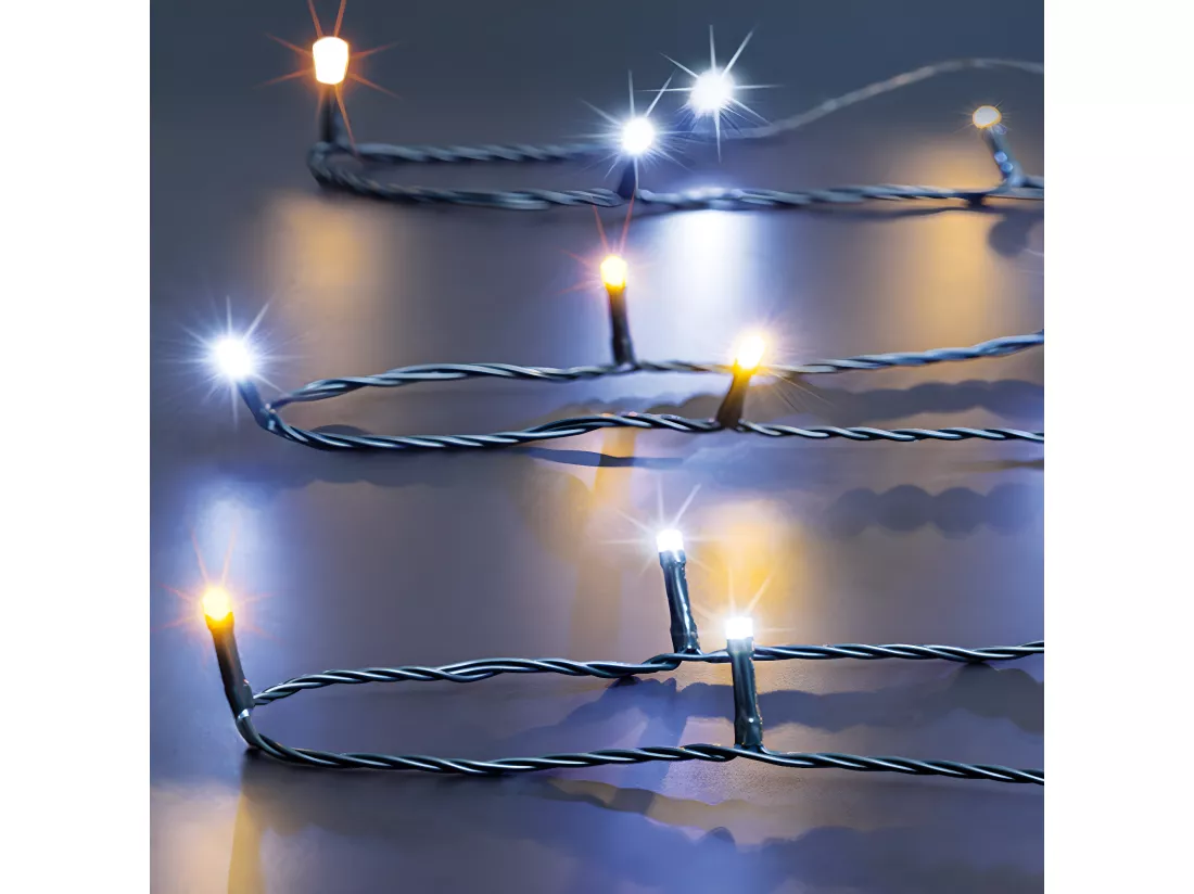 Guirlande Lumineuse Extérieur 12 m 120 LED Blanc 8 jeux de lumière