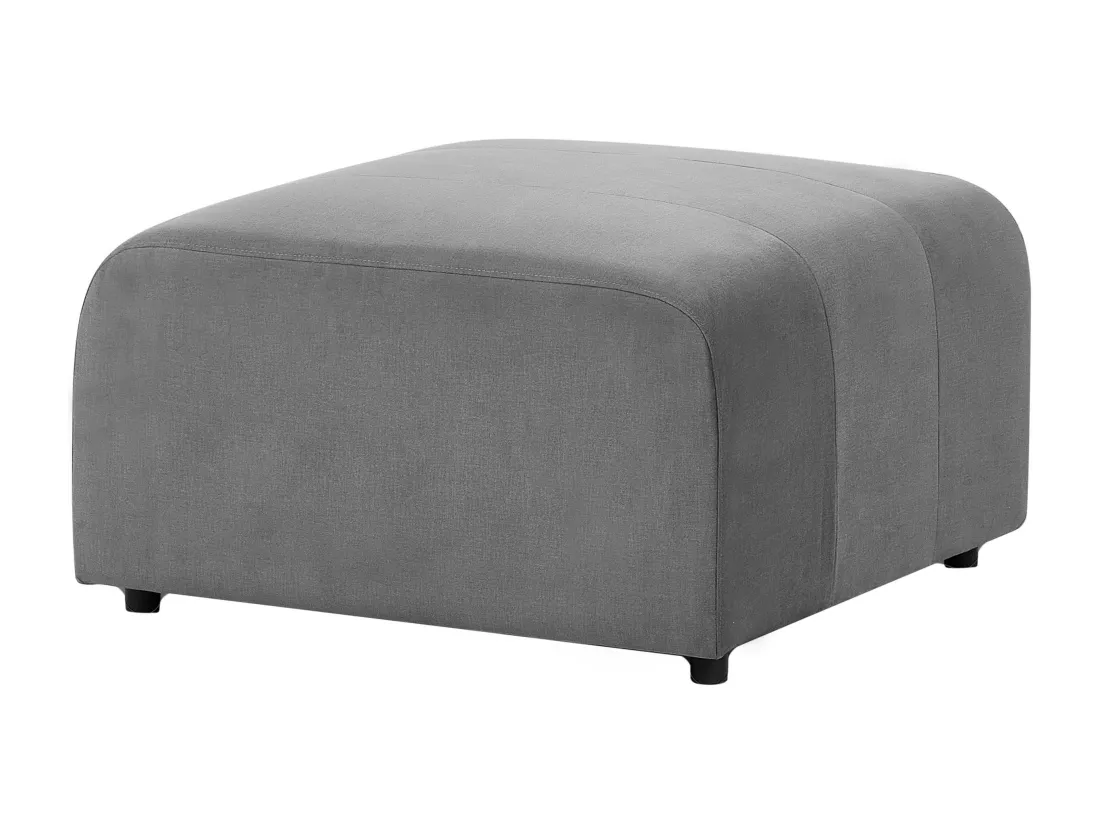 Canapé 3 places modulable avec ottoman en velours gris FALSTERBO