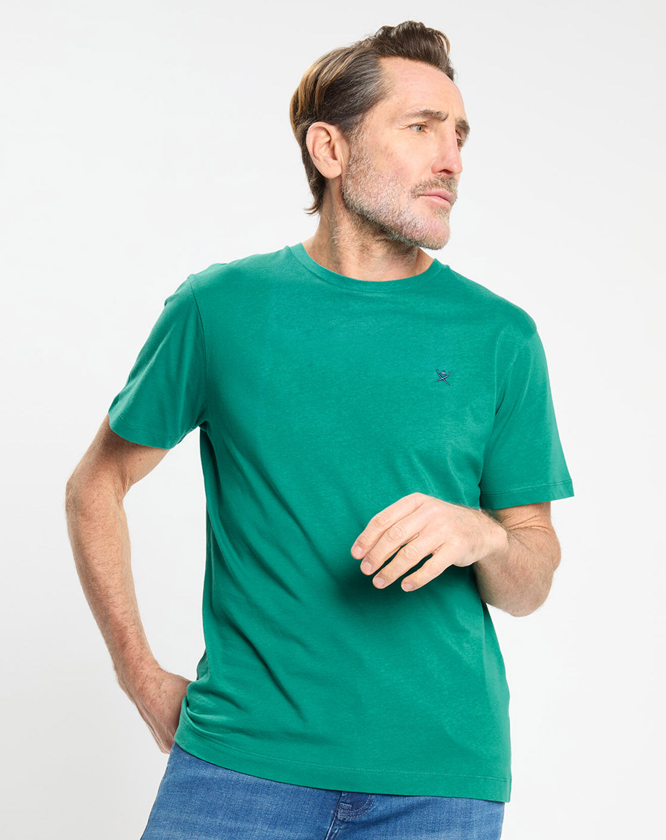 Hackett London T-Shirt Regular Fit uni Yok vert vif