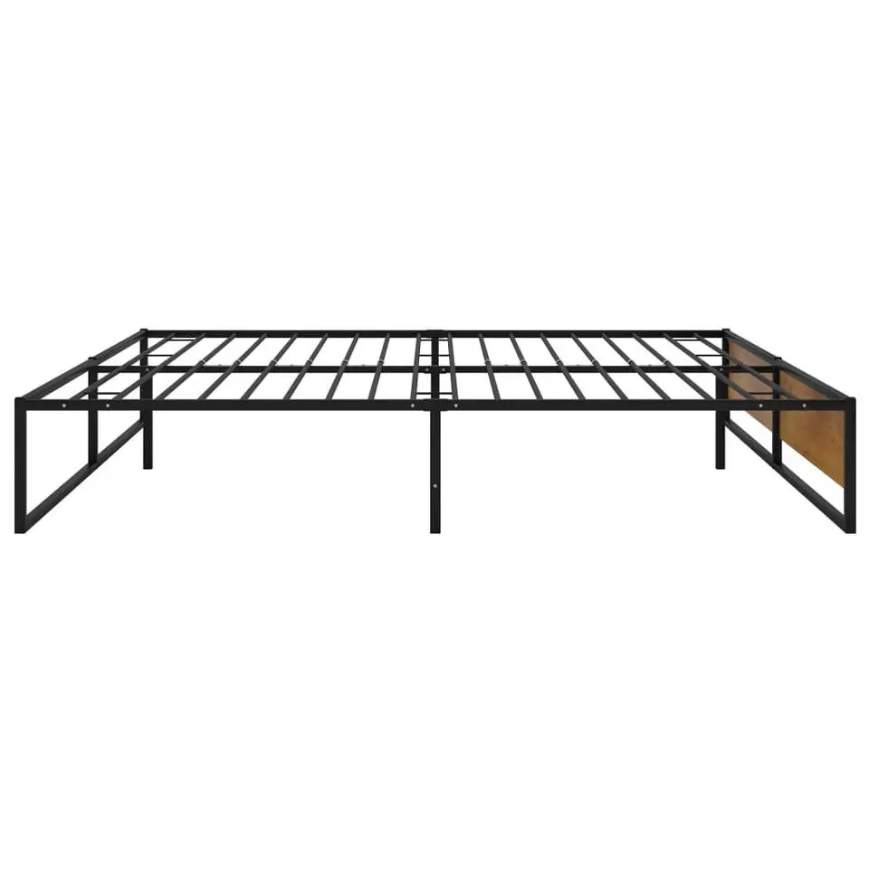 vidaXL - Bed frame - Zwart - Metaal en MDF - 140x200 cm
