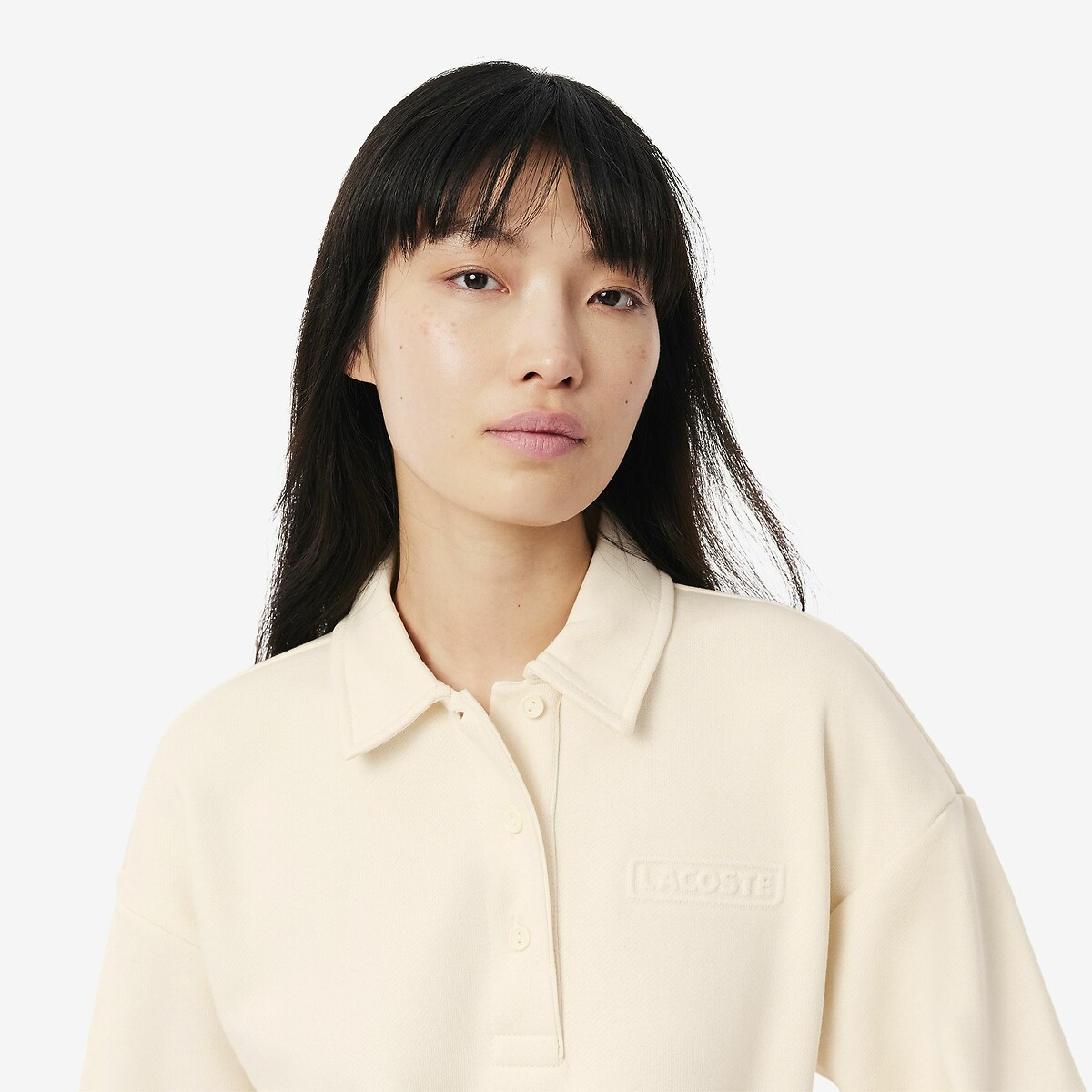 LACOSTE<br>Suéter de manga comprida com gola polo