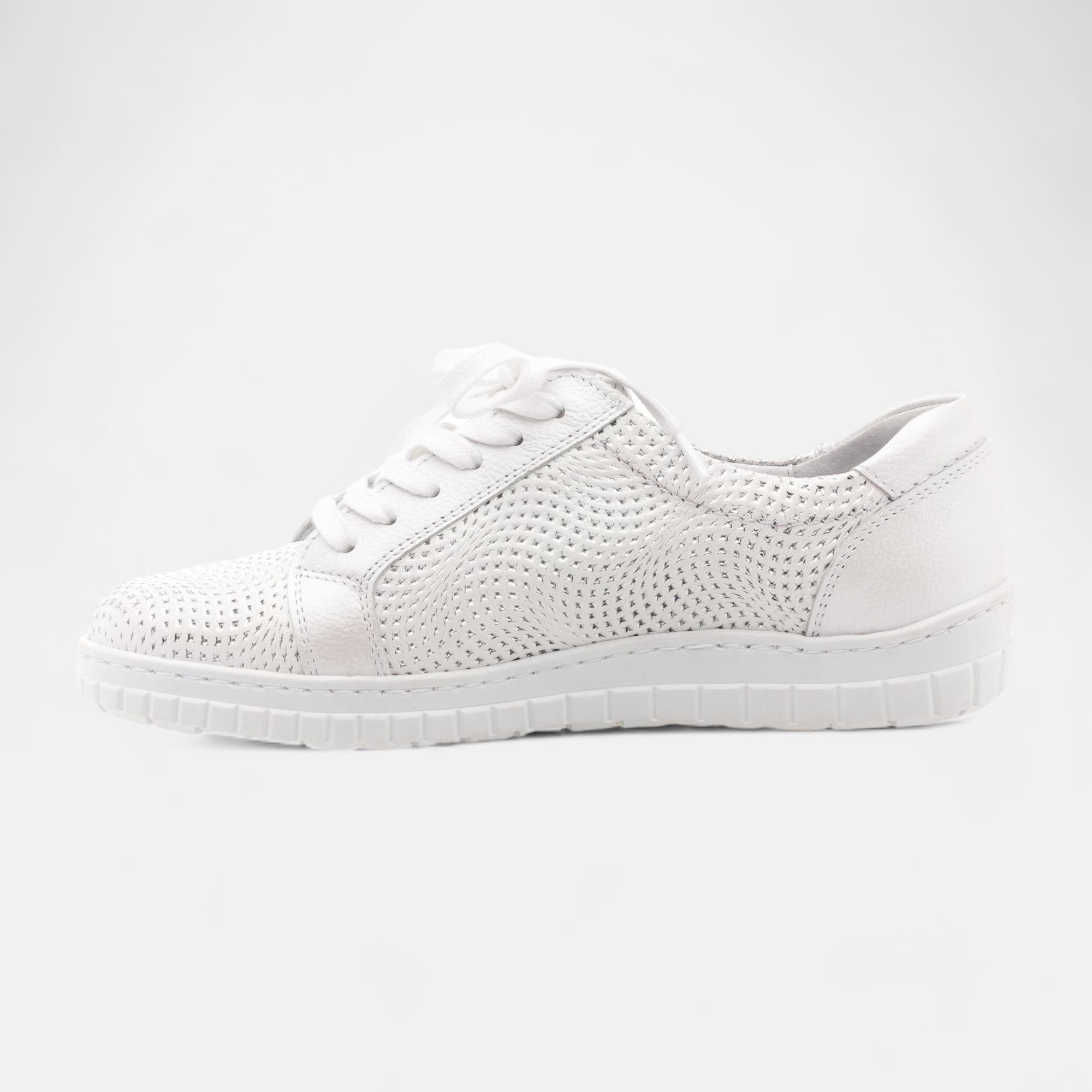 Derbies pieds sensibles Femme en cuir blanc