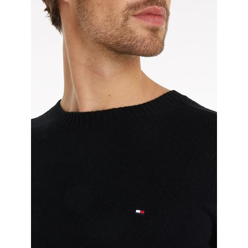 Tommy Hilfiger Lambswool Crew Neck Pullover, Black, XXL