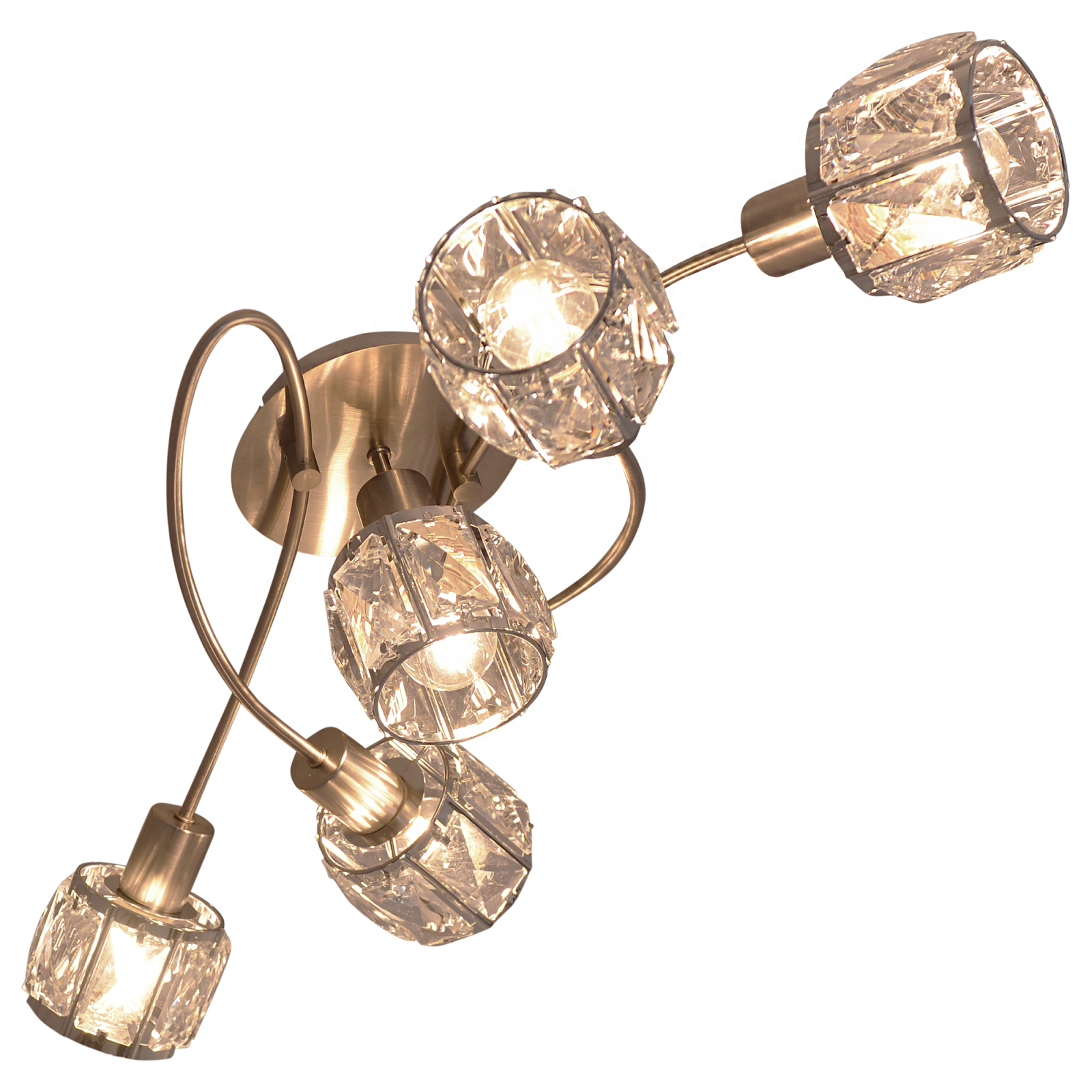 LED-DeckenleuchteJOSEFA - stahl-blank - 5-flammig