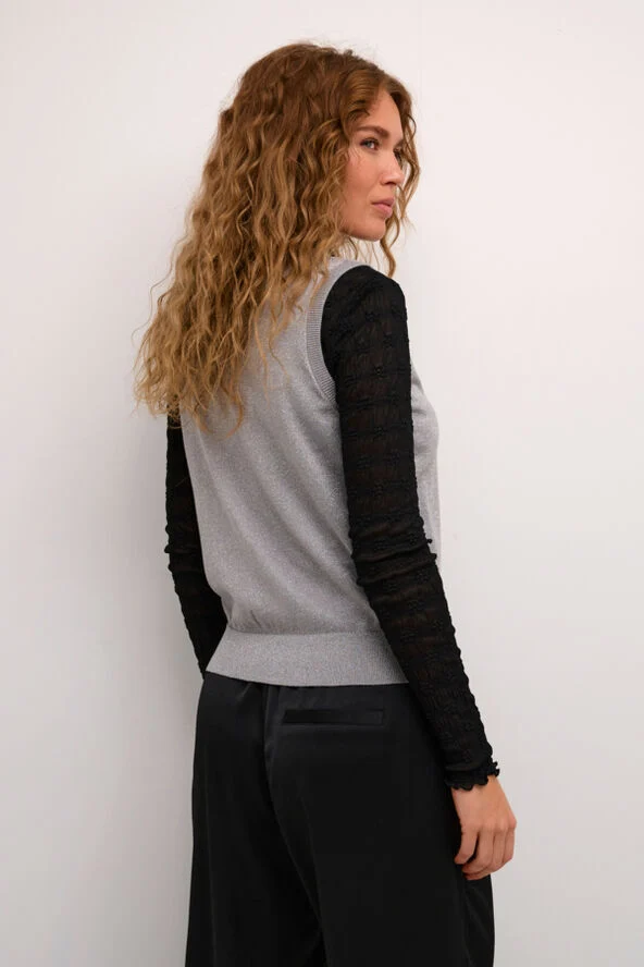 Kaffe KAregina Slipover Grey silver metallic