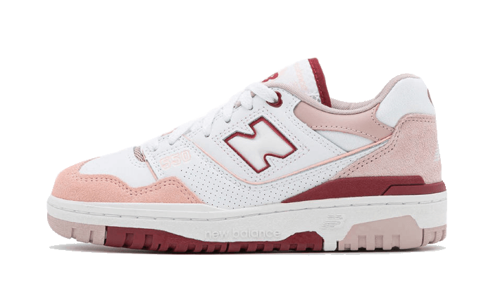 New Balance 550 White Scarlet Pink - 48h Delivery