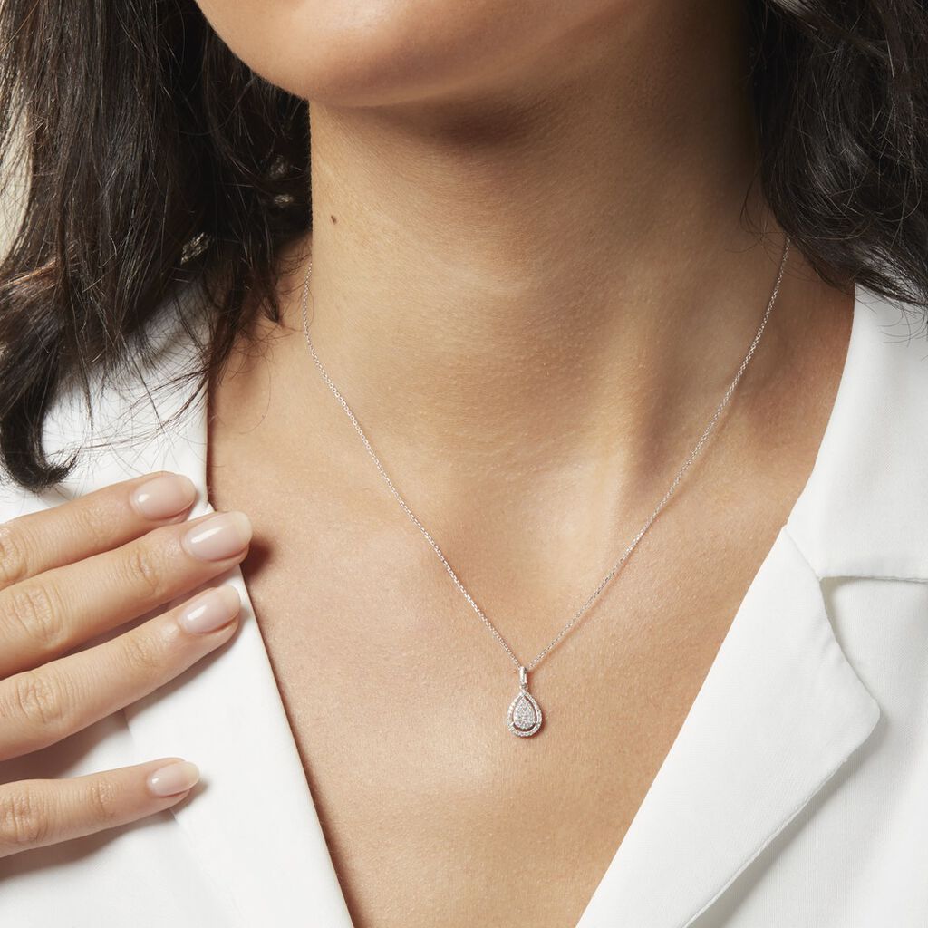 Collier Or Blanc Diamant