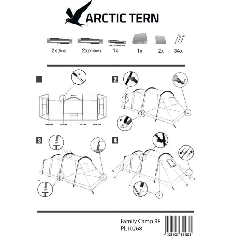 Arctic Tern Family Camp 8p Ensign Blue