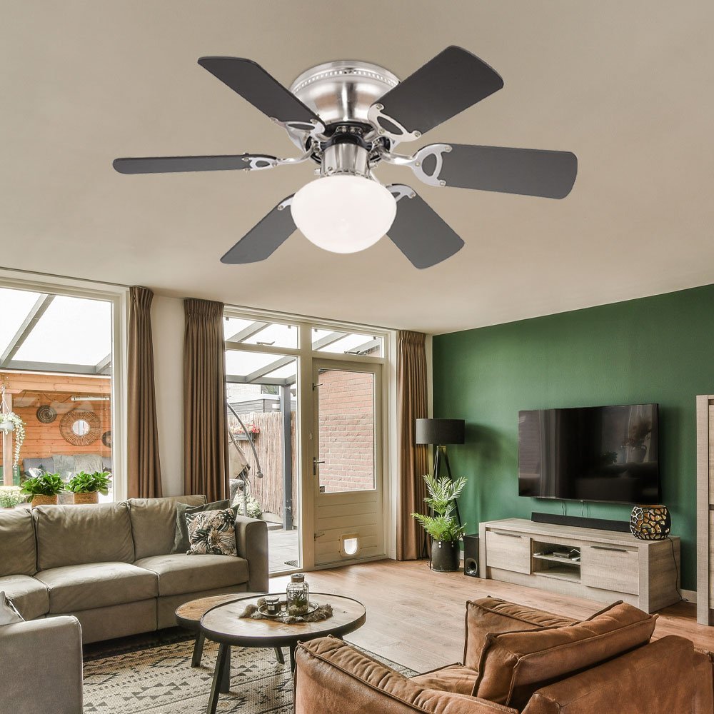 LED Deckenventilator UGO mit Zugschalter & Beleuchtung