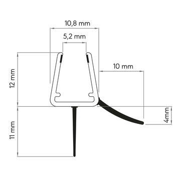 Sealskin Afdichtprofiel 6/8 mm Transparant Universeel 100cm