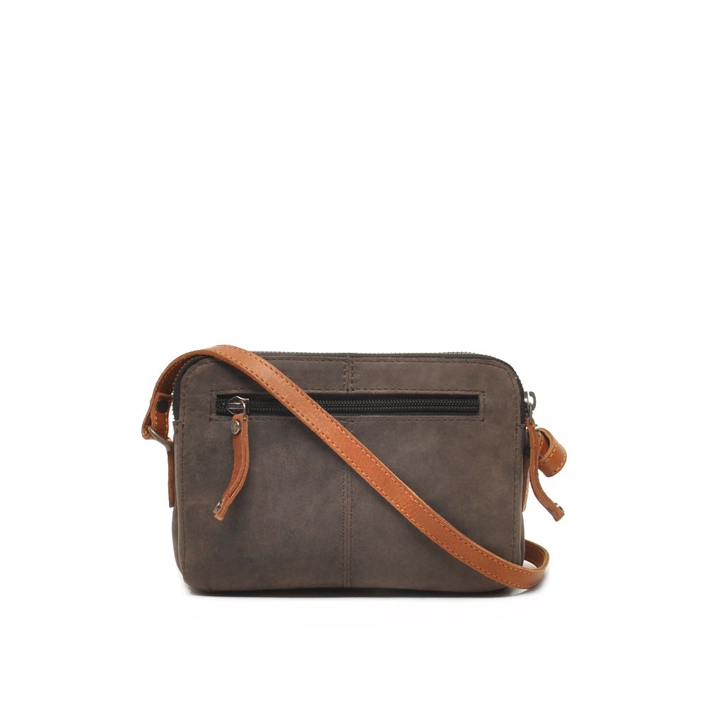 Berba Barbarossa Crossbody Tas Grijsbruin