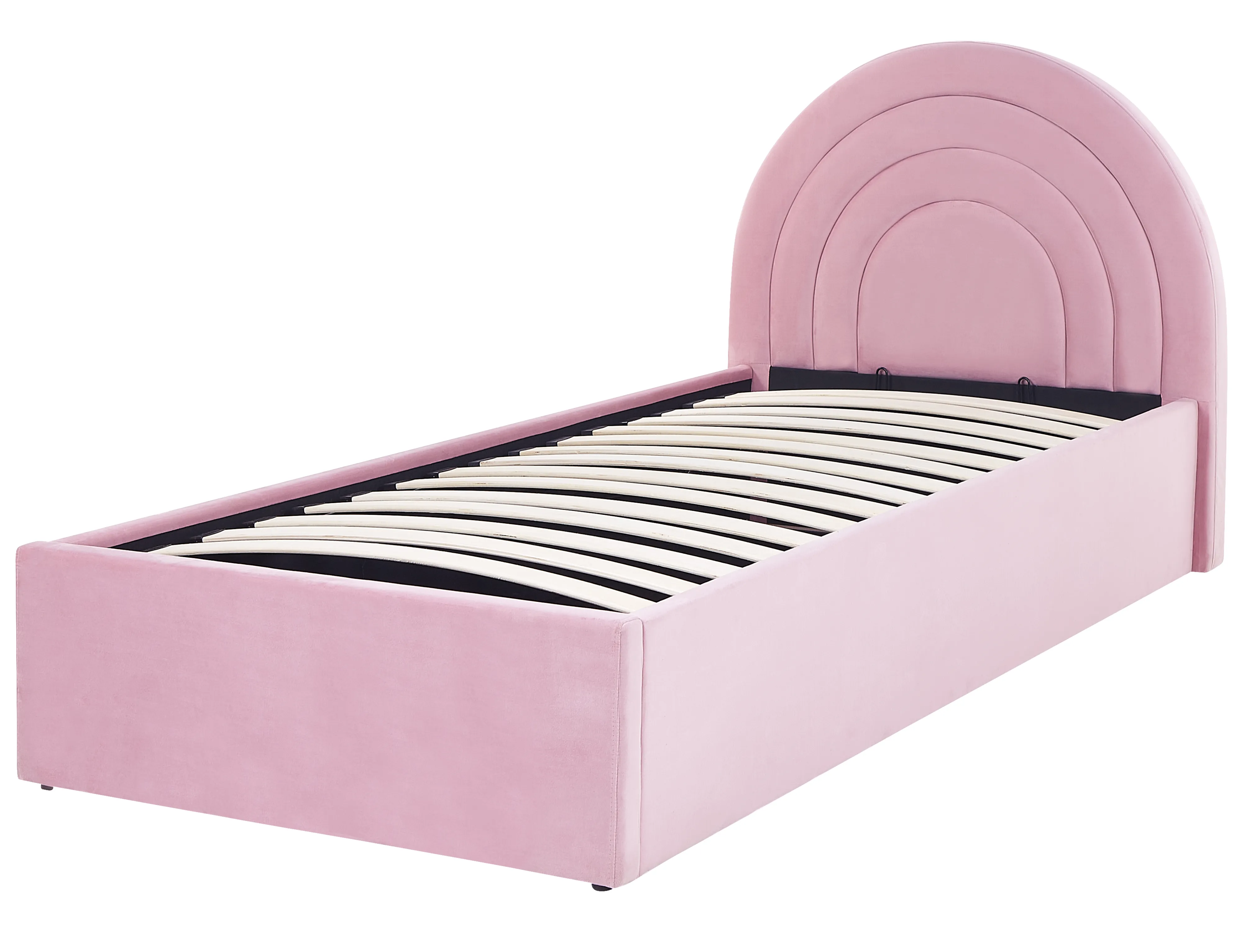 Kinderbed met opbergruimte Fluweel ANET 90 x 200 cm Roze