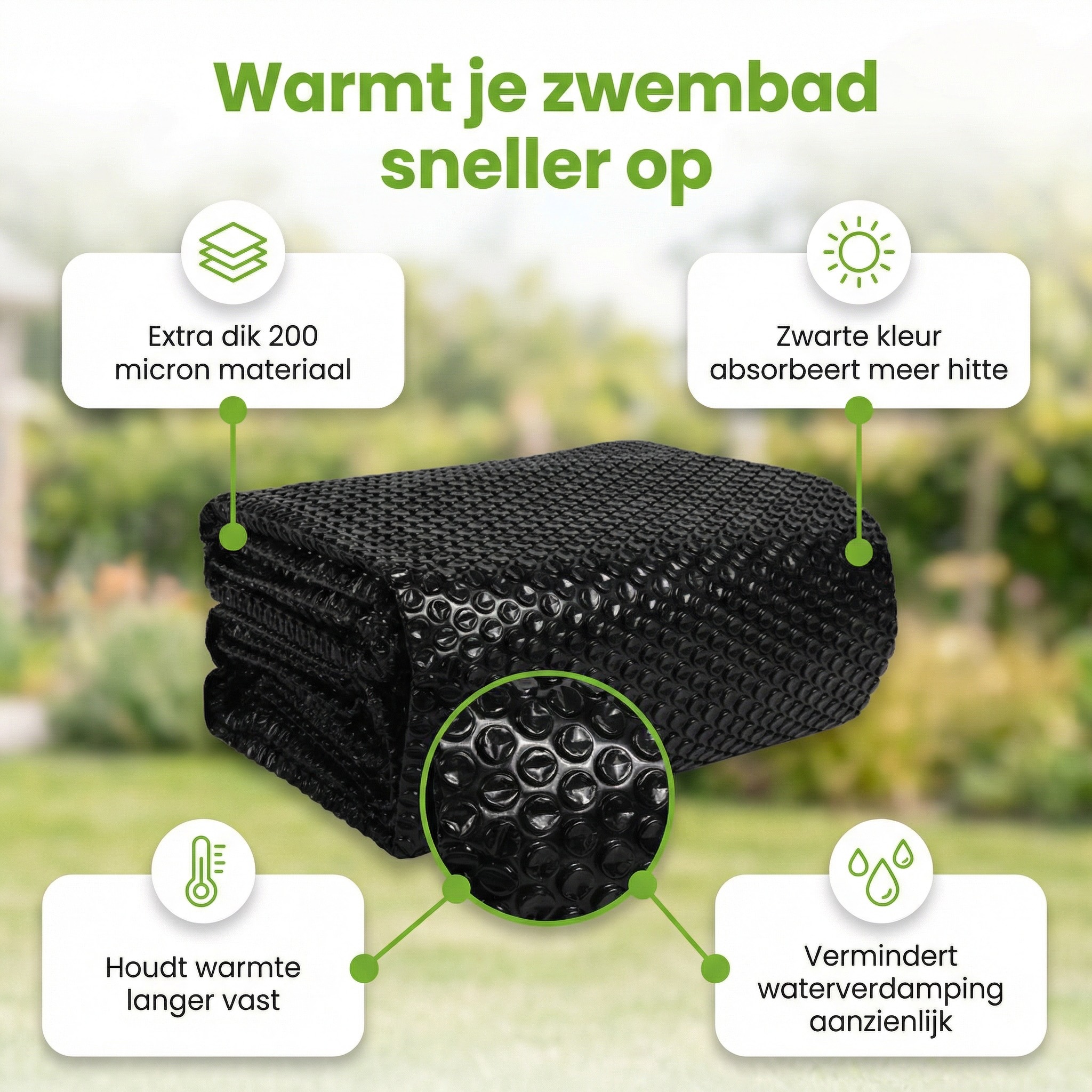 Comfortpool Pro 300x200 cm afdekzeil - Black