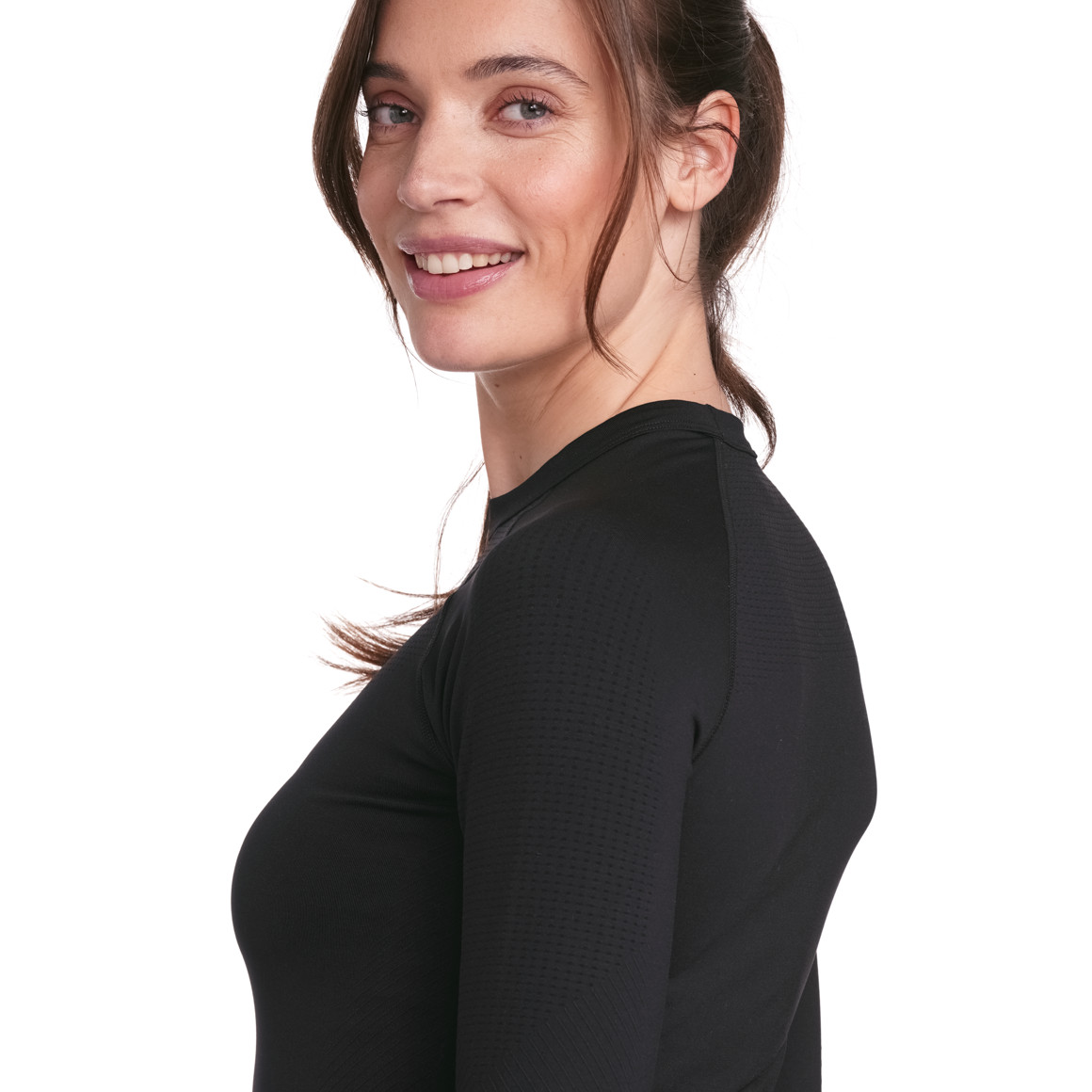 Gina Sports Damen Sport-Langarmshirt in Seamless-Qualität schwarz