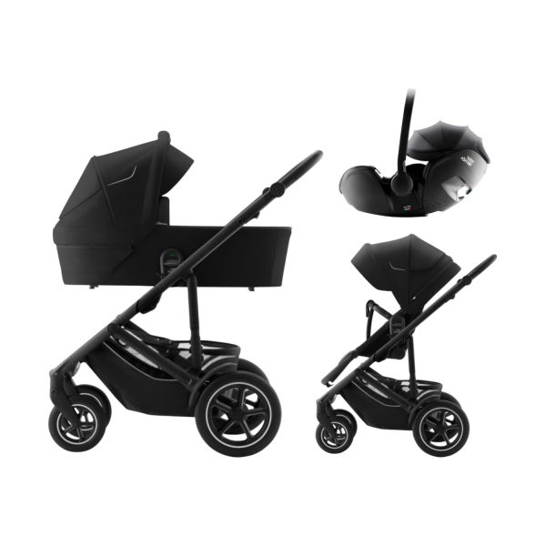 Britax Römer Smile 5Z Kinderwagen 2-in-1 - Space Black | Autostoel BABY-SAFE PRO - Style Carbon Black