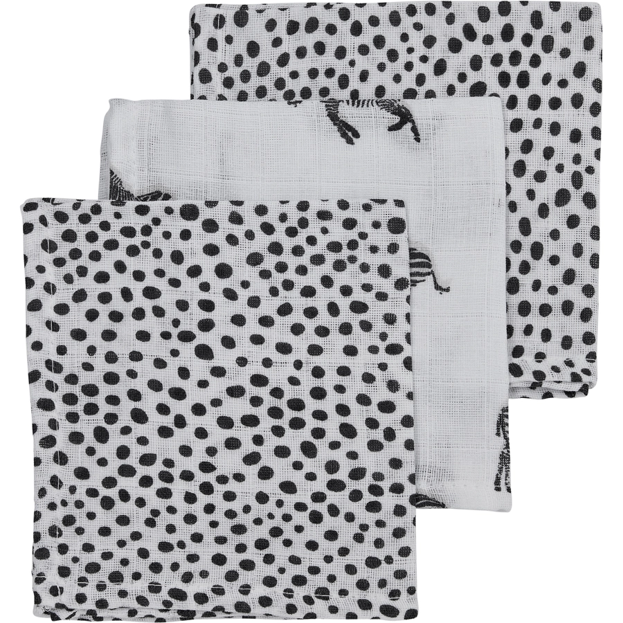 Meyco Spucktücher 3er-Pack Zebra AnimalCheetah 30 x 30 cm