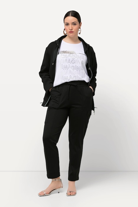 Cargohose, Taschen, Elastikbund, Saumschlitze