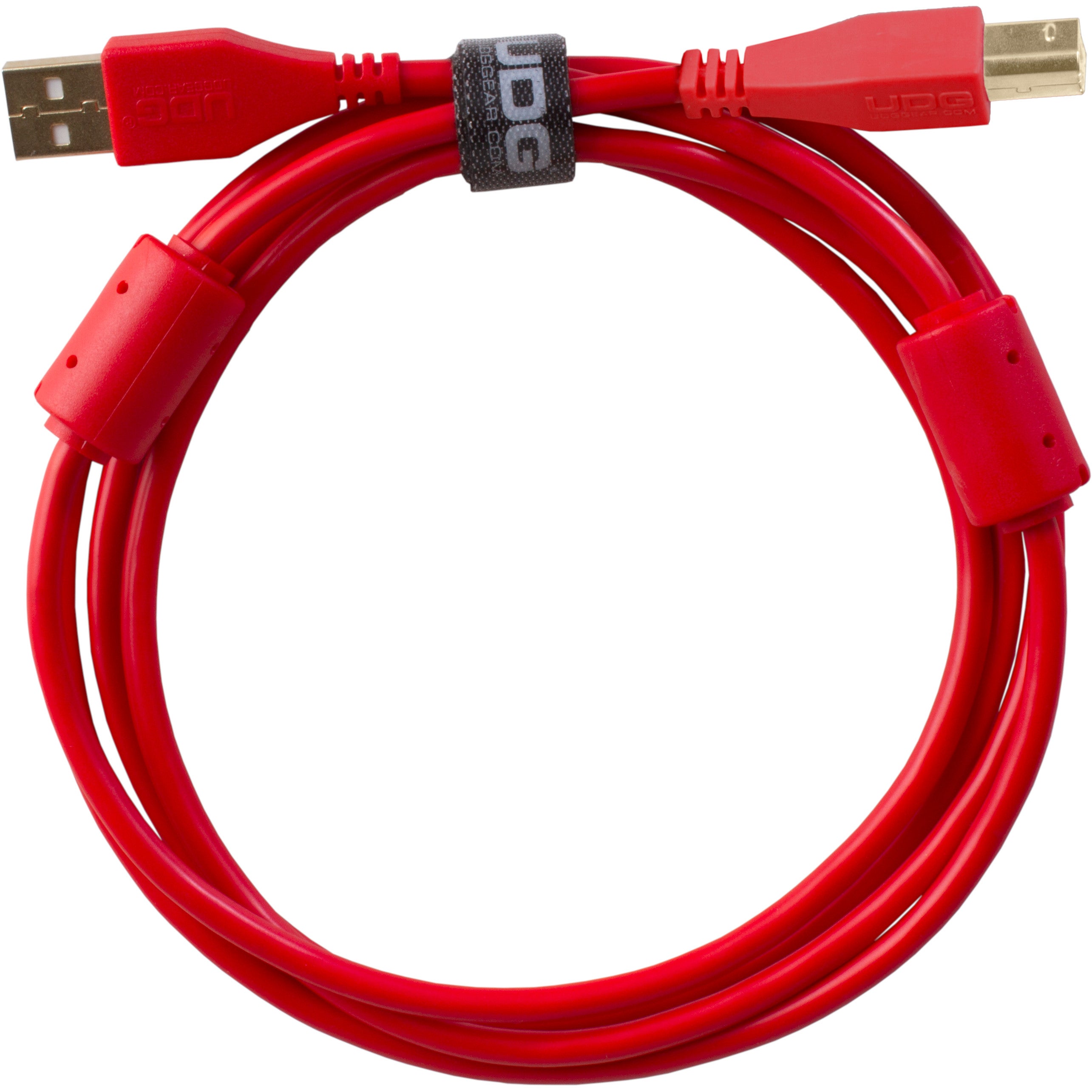 UDG U95001RD audio kabel USB 2.0 A-B recht rood 1m