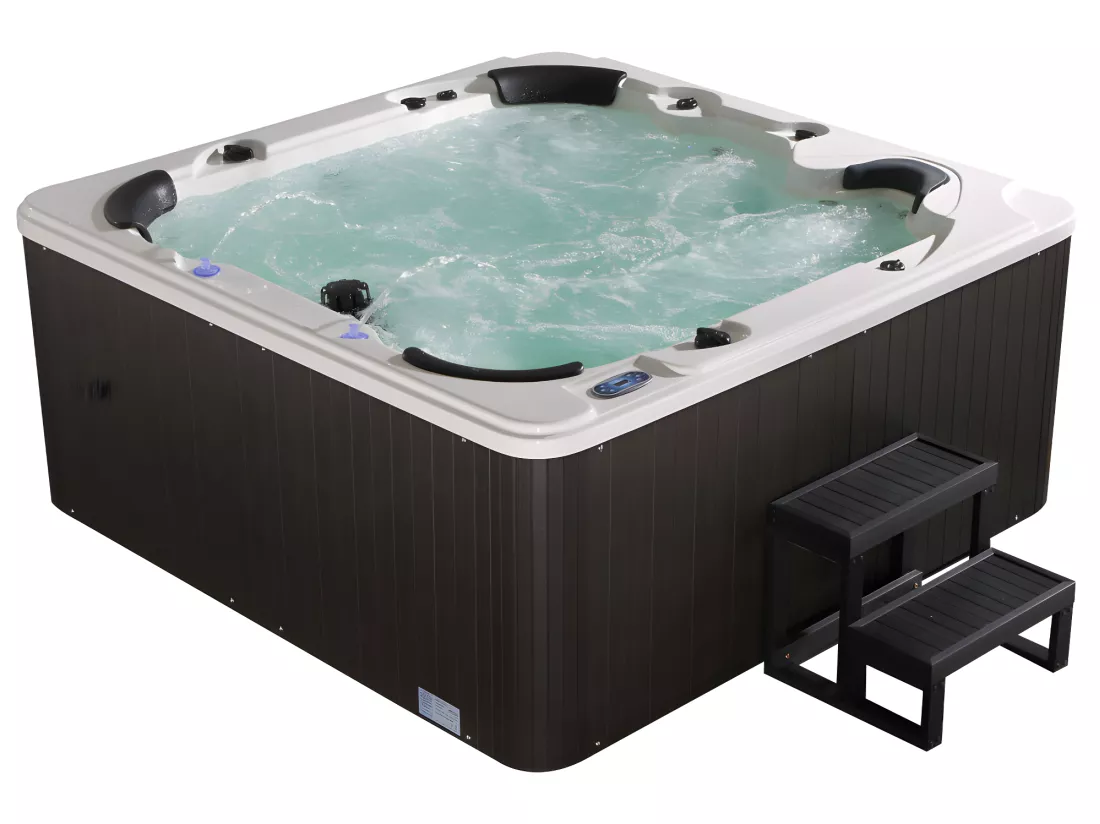 Spa 6 places blanc avec accessoires - Gamme Prestige COMINO - 128 jets - L220 x P220 x H97cm - système Balboa