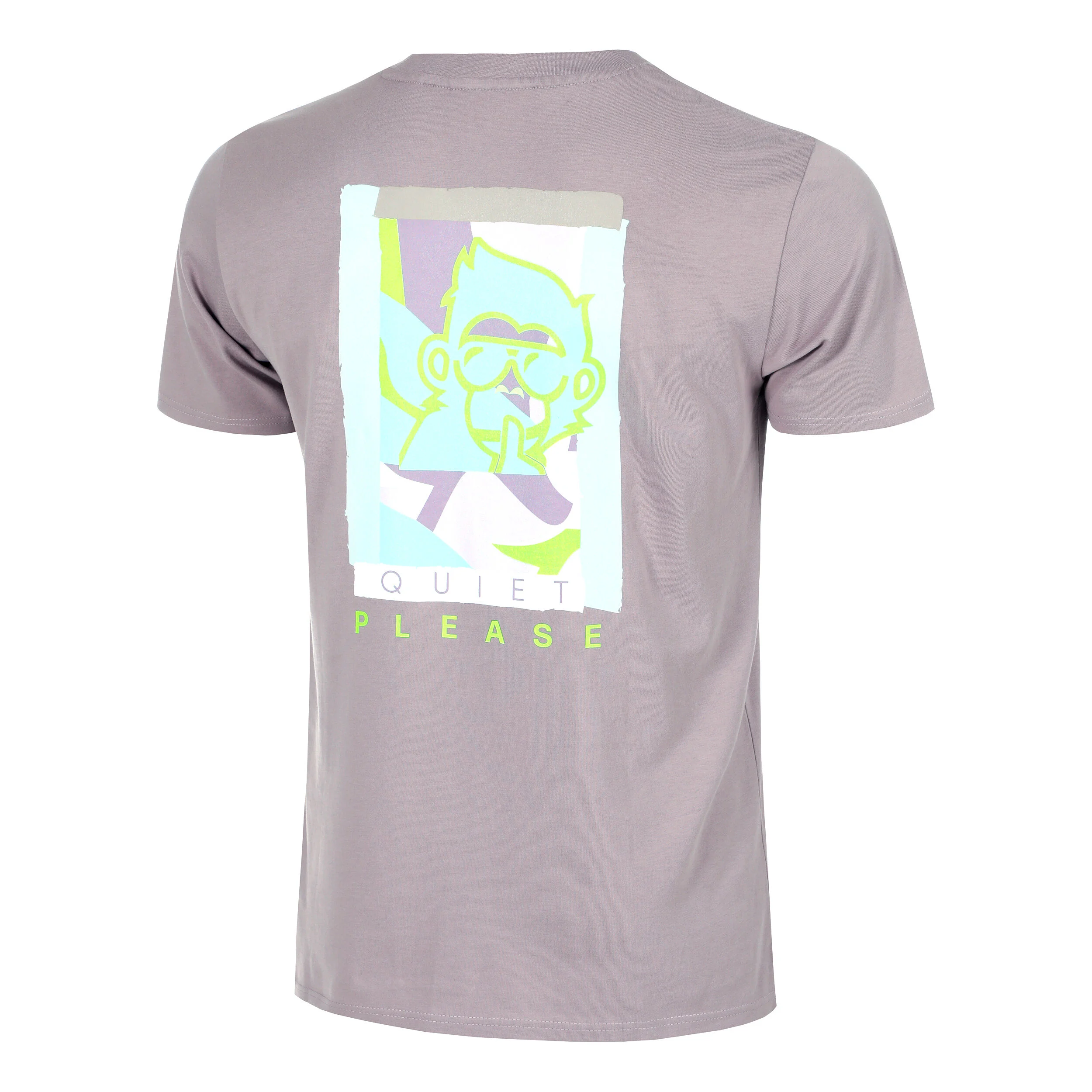 Quiet Please Mind Collage T-shirt Hommes - Violet , Multicouleur