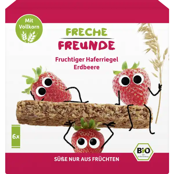 Bio Fruchtiger Haferriegel Erdbeere