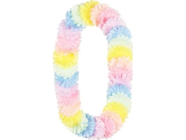 Hawaiian pastell halskjede 1,2m