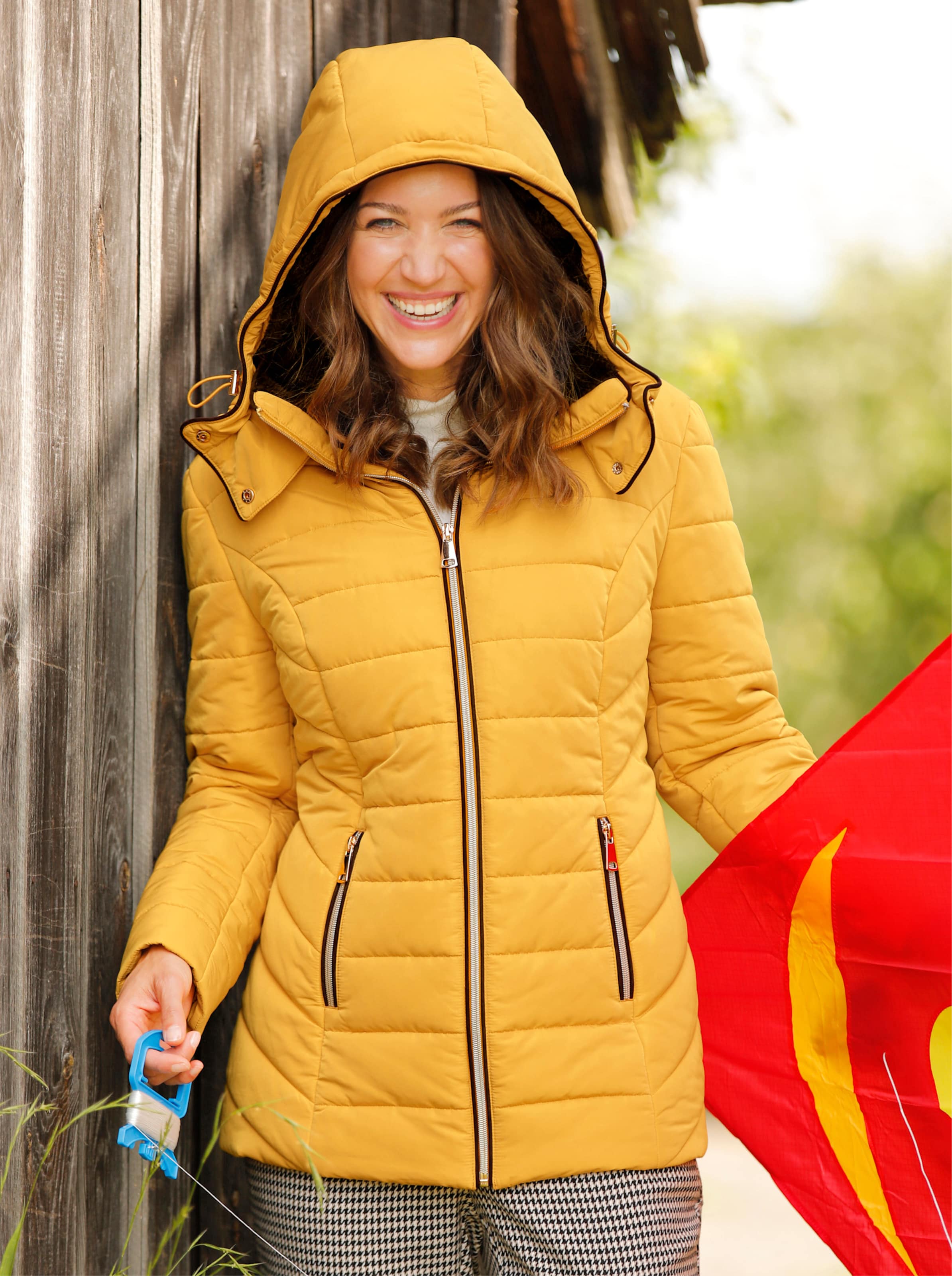 Steppjacke in curry