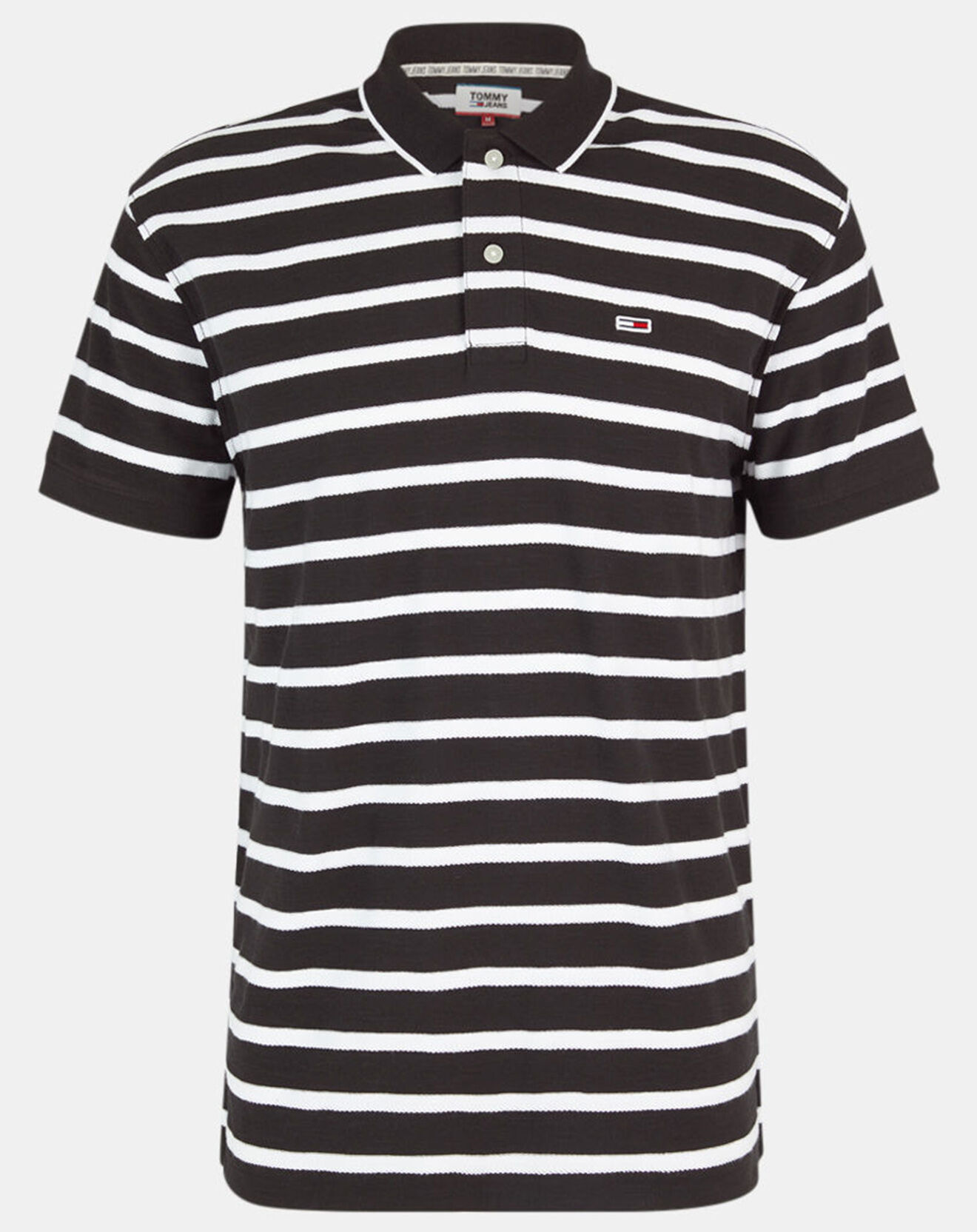 Tommy Jeans Polo à rayures noir/blanc