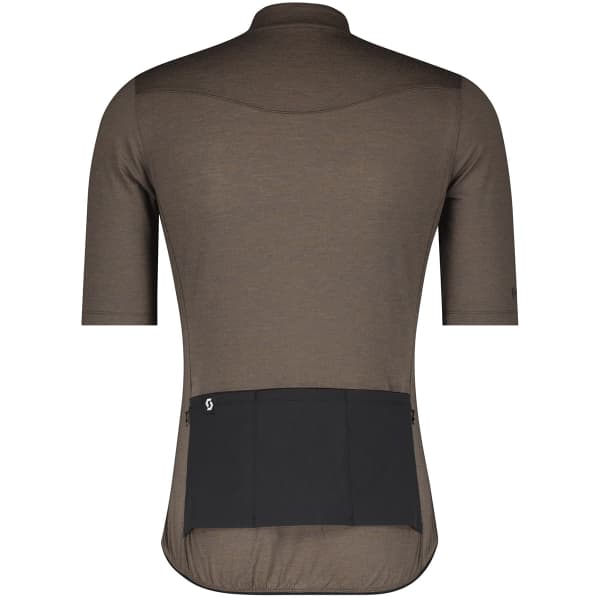 Maillot vélo SCOTT SHIRT M'S GRAVEL MERINO SS SHADOW BROWN/BLACK