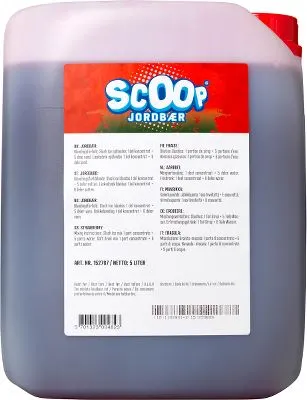 Scoop Slush Ice Jordbær 5 ltr.